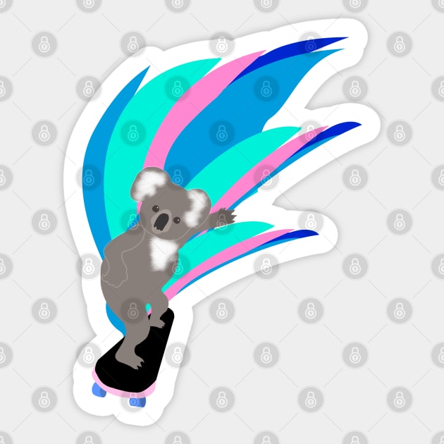 Koala skater Sticker by Red Zebra